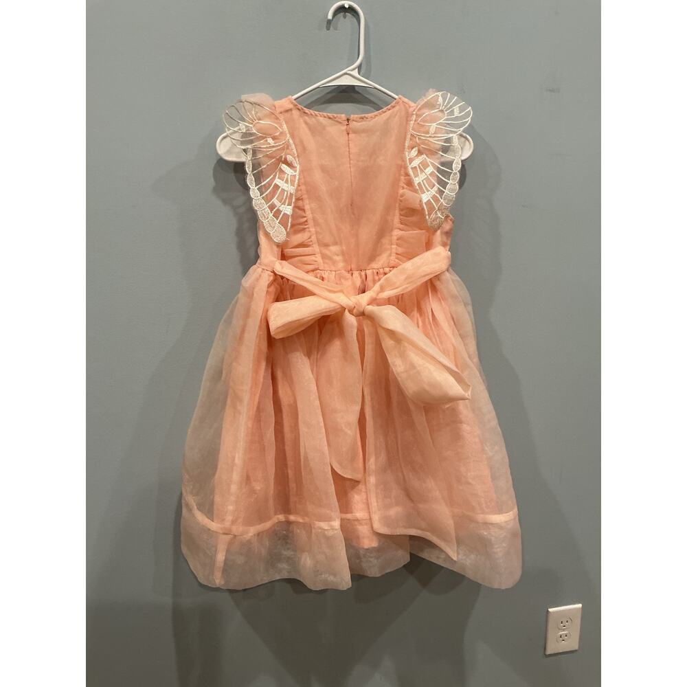 Trish Scully Girls Butterfly Dress Sz 10 Pink Tulle Romantic Fairy Easter Formal